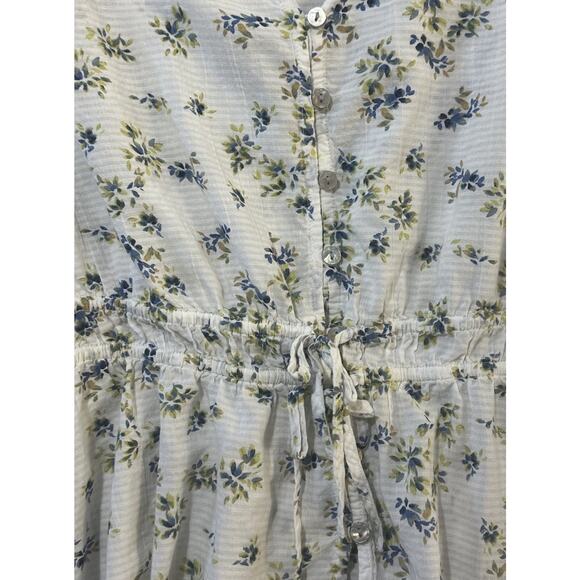 Time and Tru Floral Peplum Blouse XXXL (22) Button Front Long Sleeve Fit Smaller - Picture 4 of 7